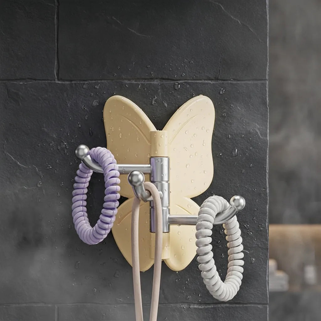 Wandhaken mit 180°-Drehfunktion im Schmetterlingdesign