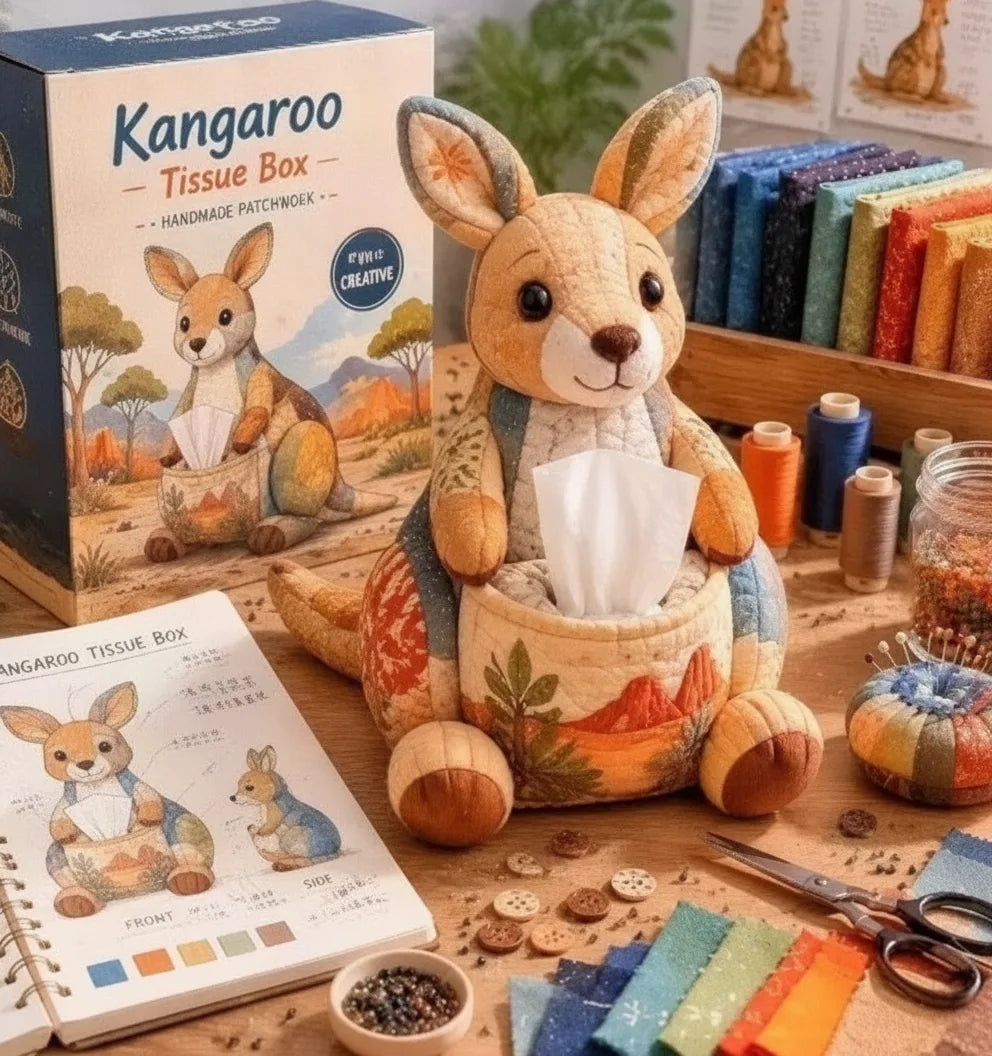 DIY Tiere Taschentuchbox Bastelset mit Tierfigur