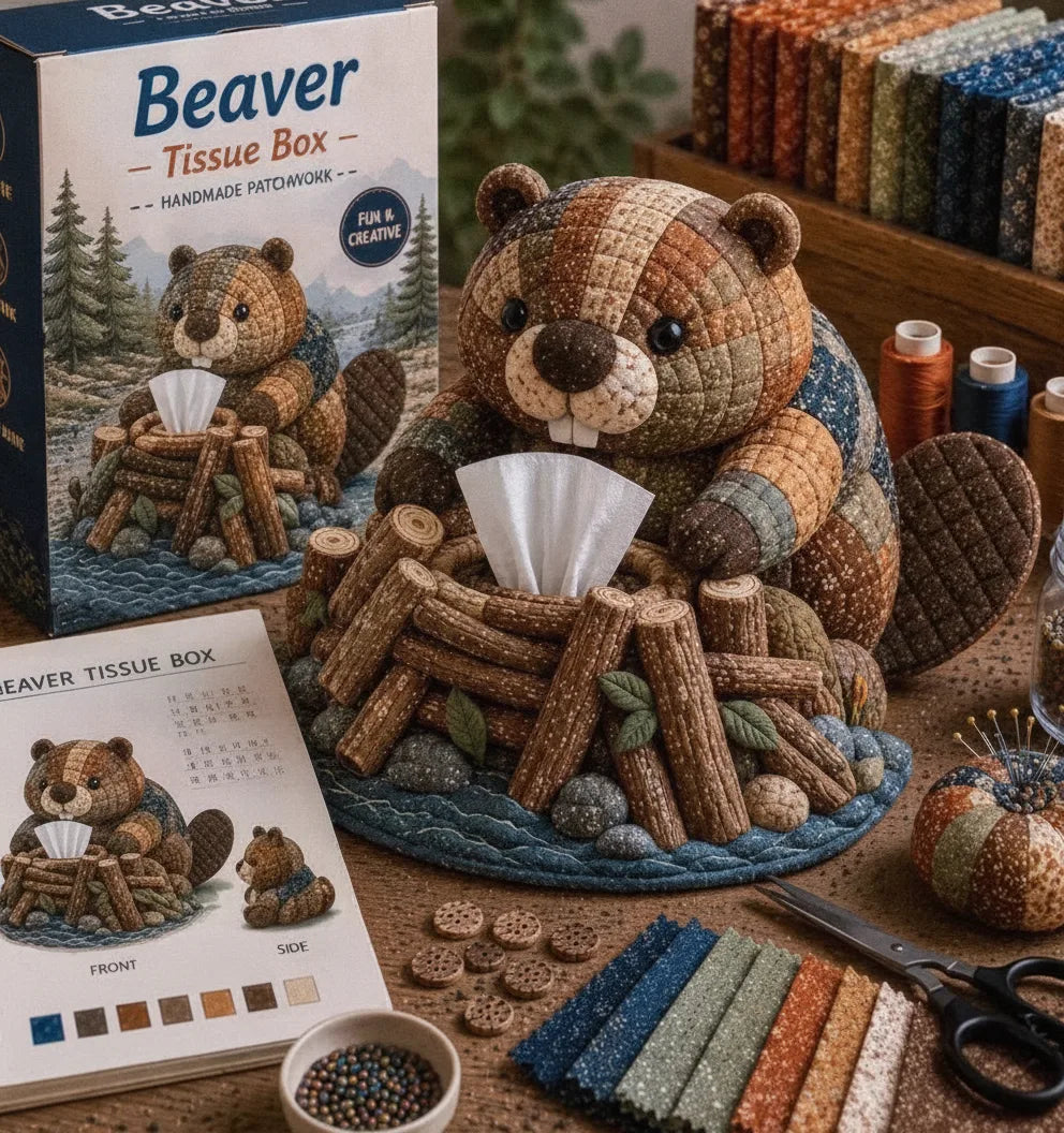 DIY Tiere Taschentuchbox Bastelset mit Tierfigur