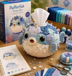 DIY Tiere Taschentuchbox Bastelset mit Tierfigur