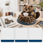 DIY Tiere Taschentuchbox Bastelset mit Tierfigur