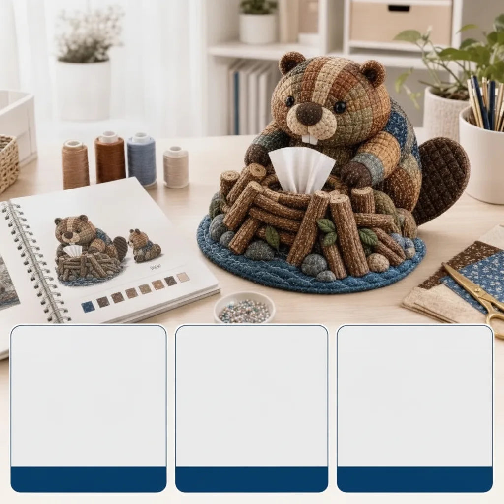 DIY Tiere Taschentuchbox Bastelset mit Tierfigur