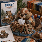 DIY Tiere Taschentuchbox Bastelset mit Tierfigur