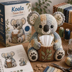 DIY Tiere Taschentuchbox Bastelset mit Tierfigur