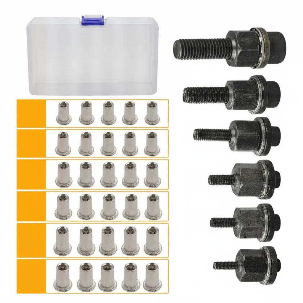 Nietmuttern-Set mit Schraubenköpfen – 6 Größen M3 bis M10