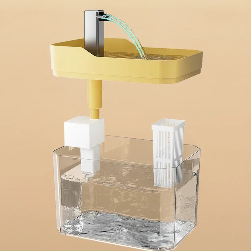 Katzenwasserspender mit Wasserhahn-Design, 1,5 l