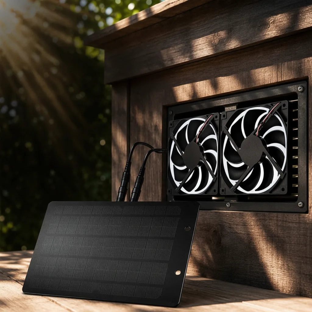 Solar-Lüftungsset mit Doppelventilator
