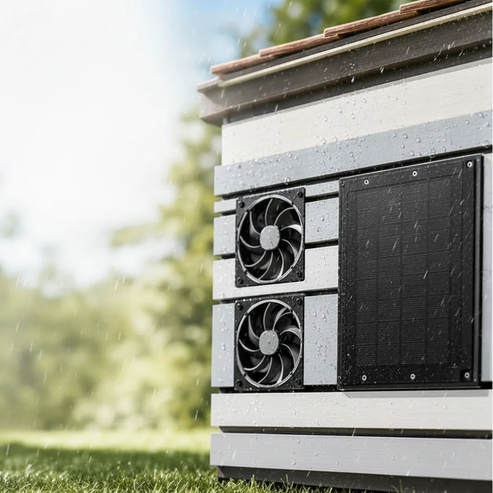 Solar-Lüftungsset mit Doppelventilator