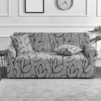 Sofabezug Stretch mit Blumenmuster