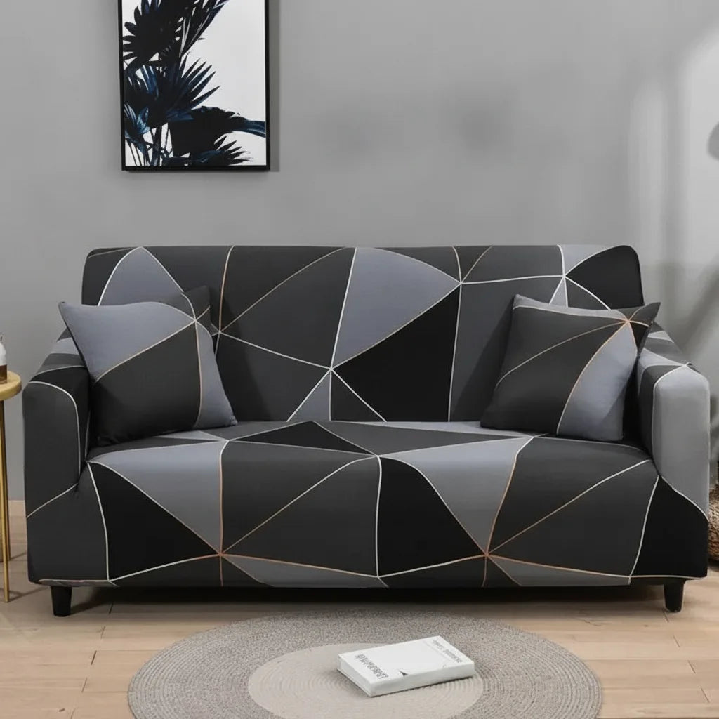Sofabezug Stretch mit Blumenmuster