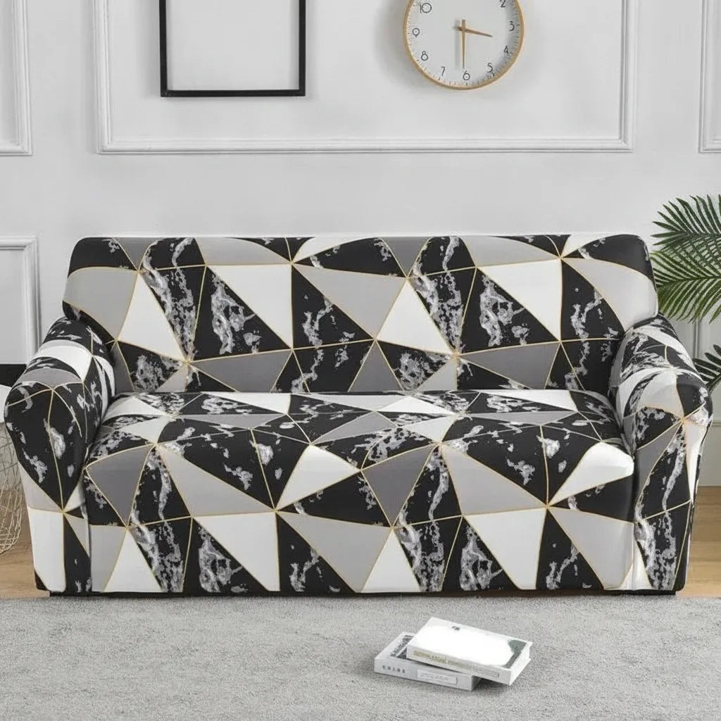 Sofabezug Stretch mit Blumenmuster