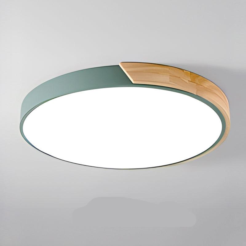 LED-Deckenleuchte Holz rund – Skandinavisches Design