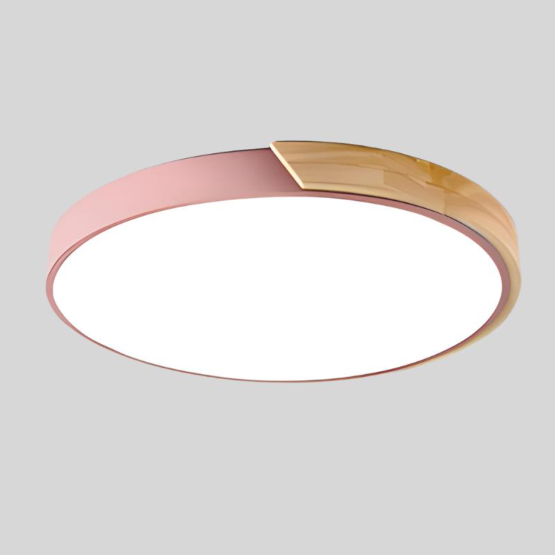LED-Deckenleuchte Holz rund – Skandinavisches Design