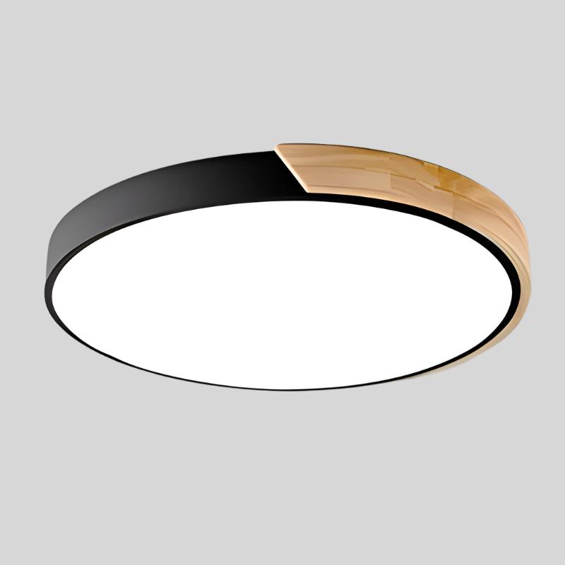 LED-Deckenleuchte Holz rund – Skandinavisches Design