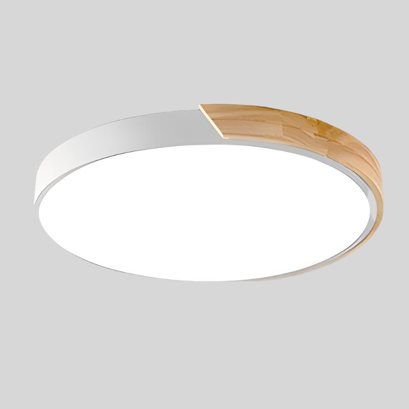 LED-Deckenleuchte Holz rund – Skandinavisches Design