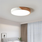 LED ceiling light wood round – Scandinavian design