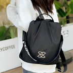 Anti-theft backpack with hidden zippers