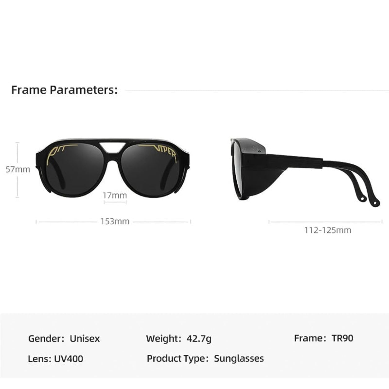 Motorradbrille Goggle-Design schwarz mit UV-Schutz