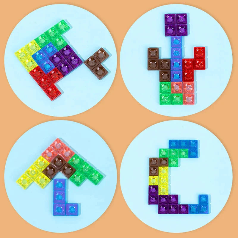Wooden puzzle blocks for children from 2 years – Montessori educational toy