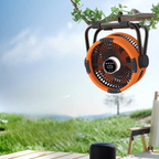 Campingventilator mit Akku und LED-Licht