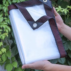 Translucent PE Protective Tarp with Eyelets — Weatherproof & Transparent