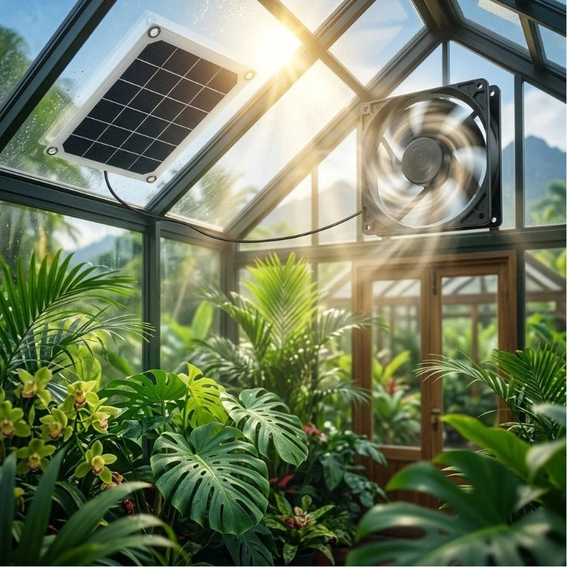 Solar-Lüftungsset mit Doppelventilator