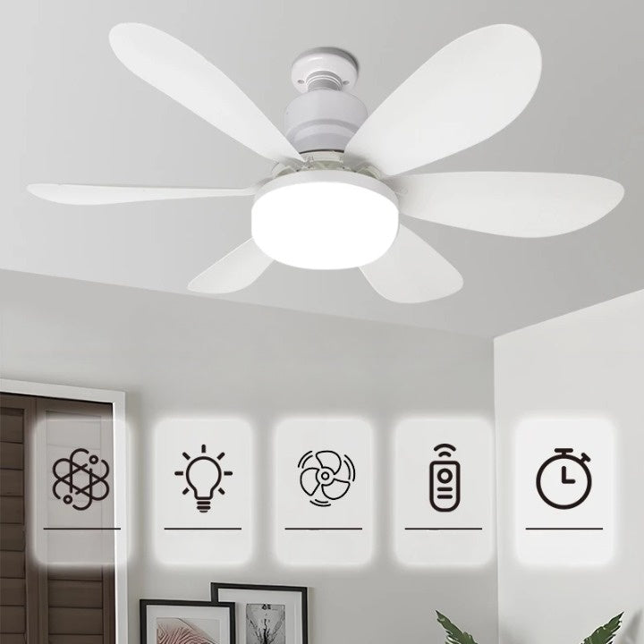 Deckenventilator mit LED-Licht (3 Farbtemperaturen) & Fernbedienung