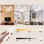 Deckenventilator mit LED-Licht (3 Farbtemperaturen) & Fernbedienung