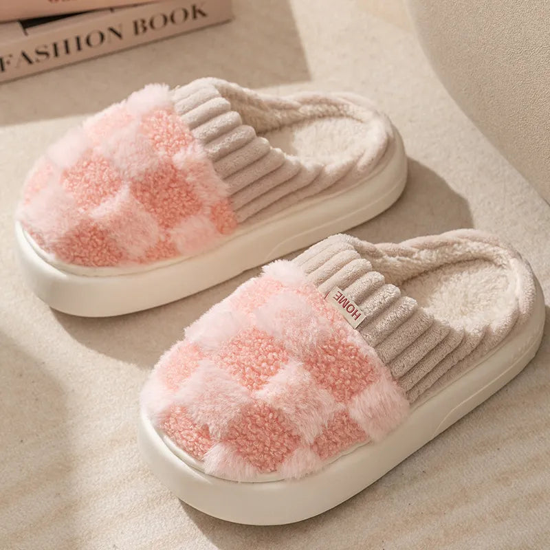 Cozy Slippers with Thick Soft Sole – Warm & Non-Slip