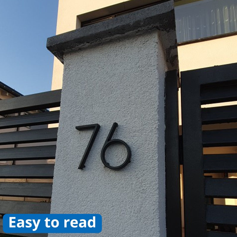 Moderne Hausnummer aus Zinklegierung