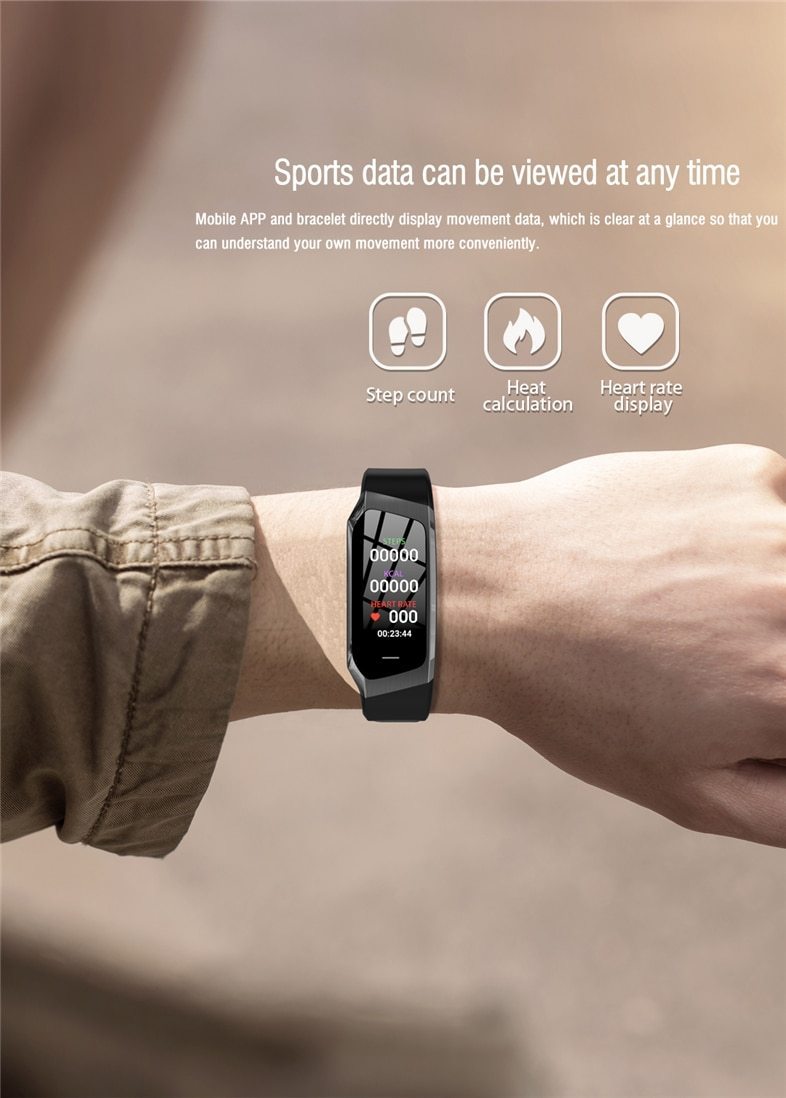 Fitness-Tracker mit Herzfrequenzmessung und Blutdruckmessung