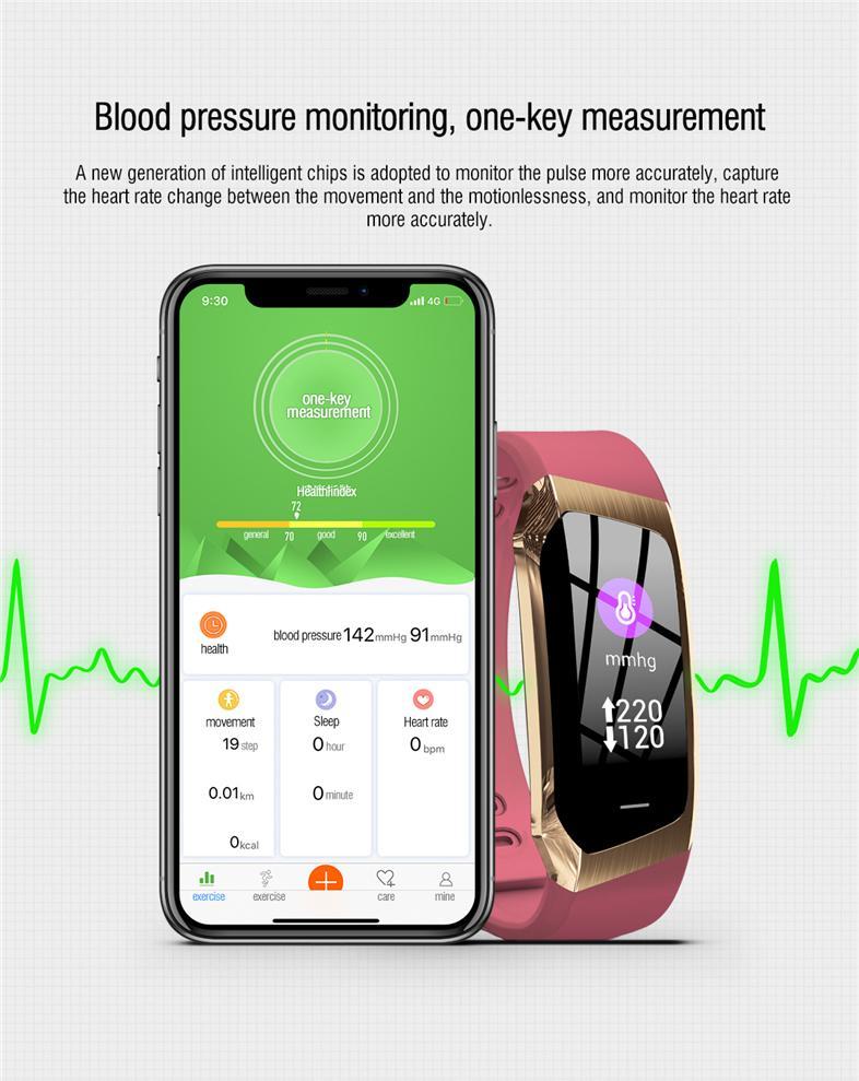 Fitness tracker with heart rate and blood pressure monitoring