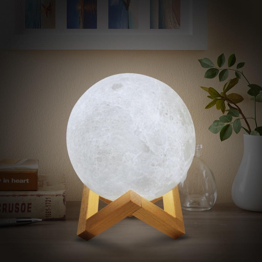 Mondlampe 3D LED mit Touch-Bedienung