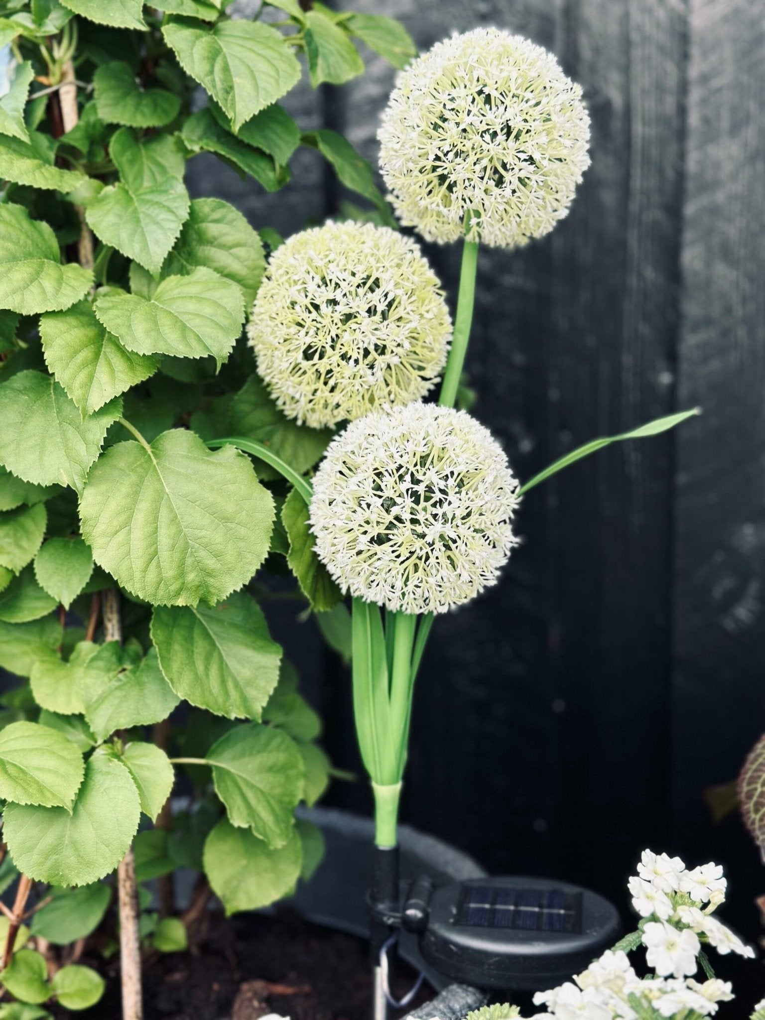 Solar-Gartenstecker Blüte mit 3 Blütenkugeln