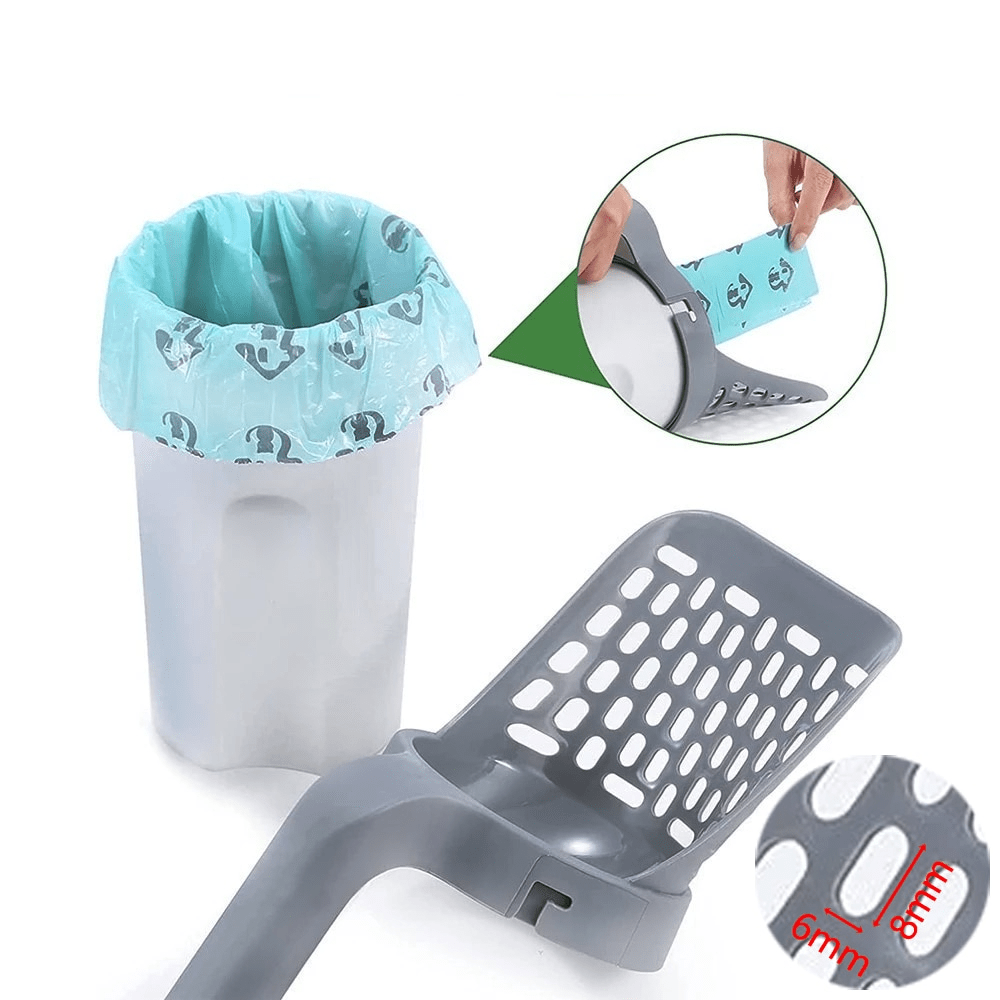 Cat litter scoop set with waste bags – Quick and hygienic