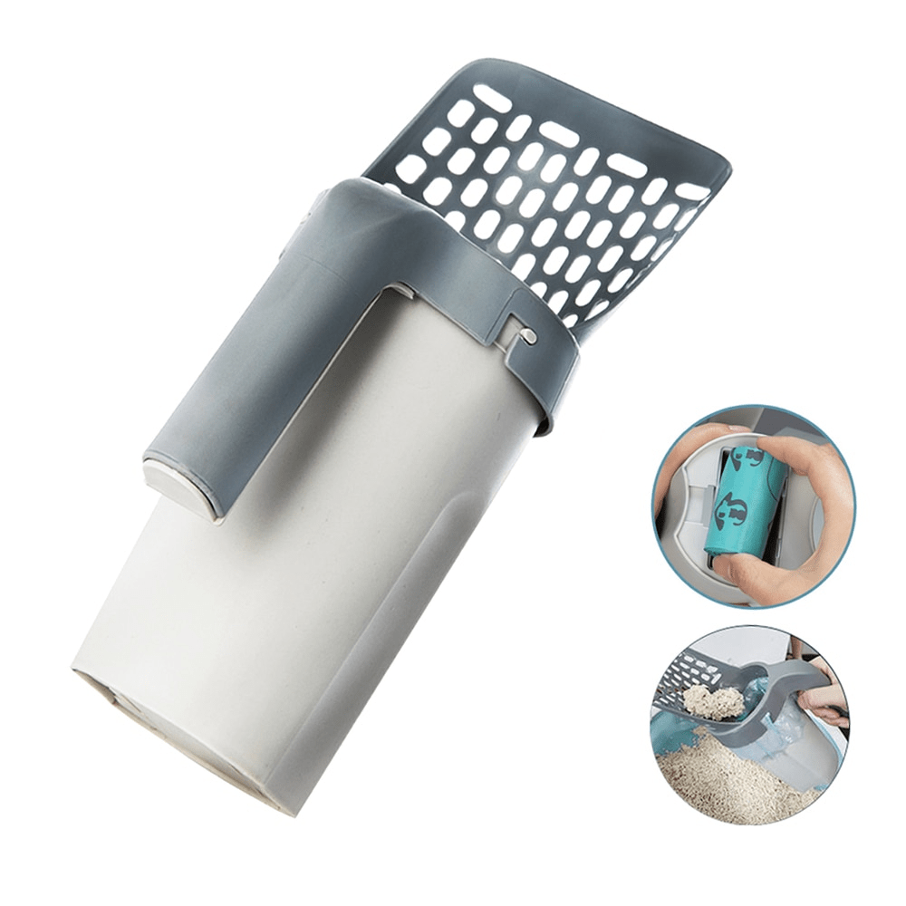 Cat litter scoop set with waste bags – Quick and hygienic