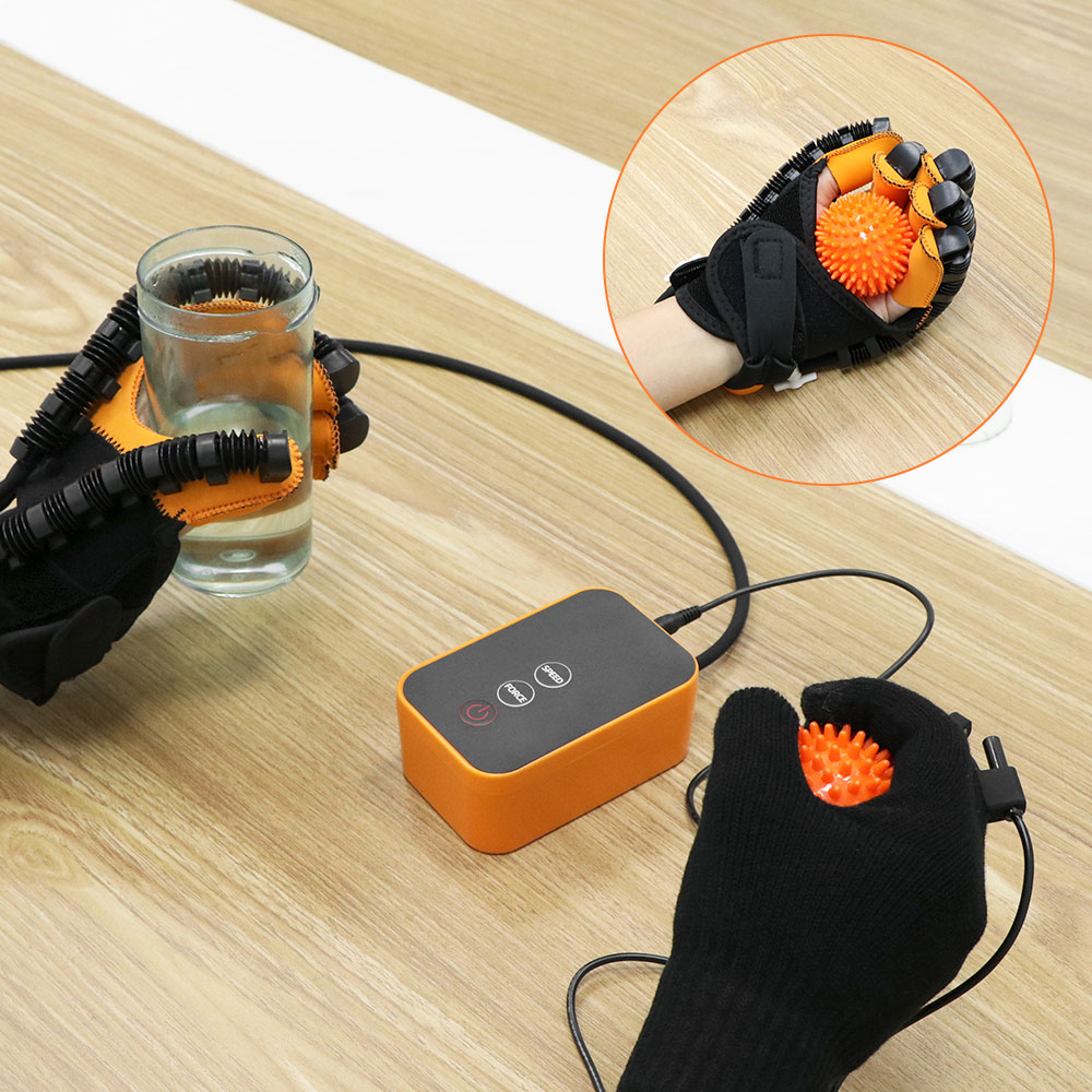 Handtrainer-Handschuh mit automatischer Fingerübung