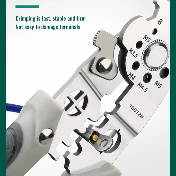 Multifunctional wire stripper with crimping function