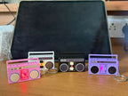 Mini voice recorder keychain in retro radio design