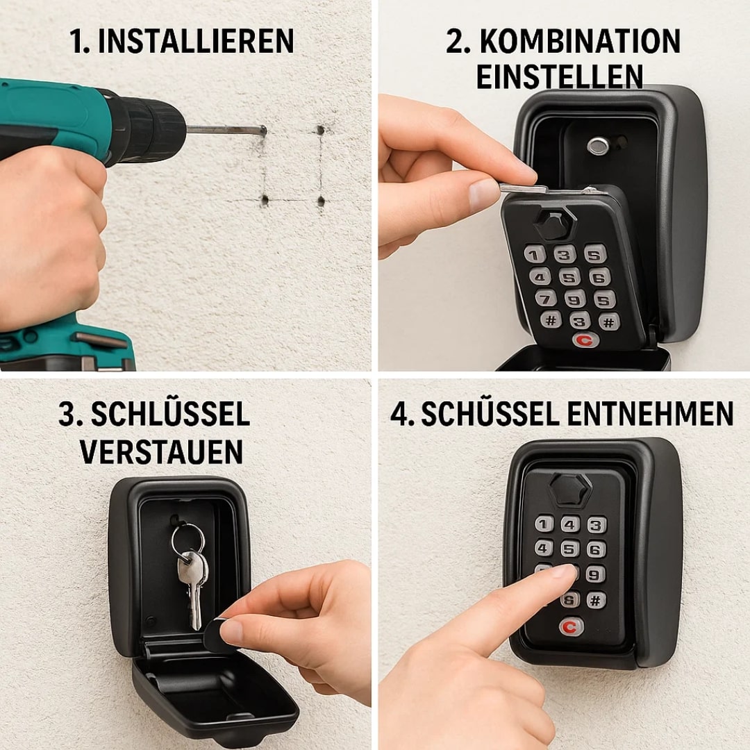 Wall-Mount Key Safe with Combination Lock – Always Accessible