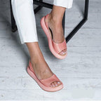 Plateau-Sandalen mit offener Zehenpartie