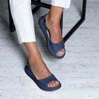 Plateau-Sandalen mit offener Zehenpartie