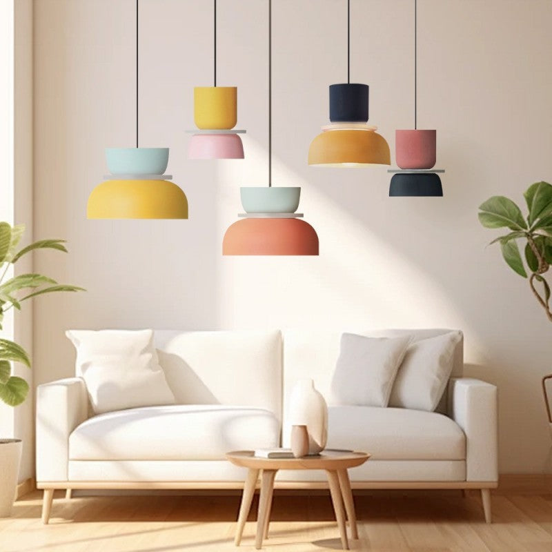 Macaron LED-Pendelleuchte — skandinavisches Design, höhenverstellbar