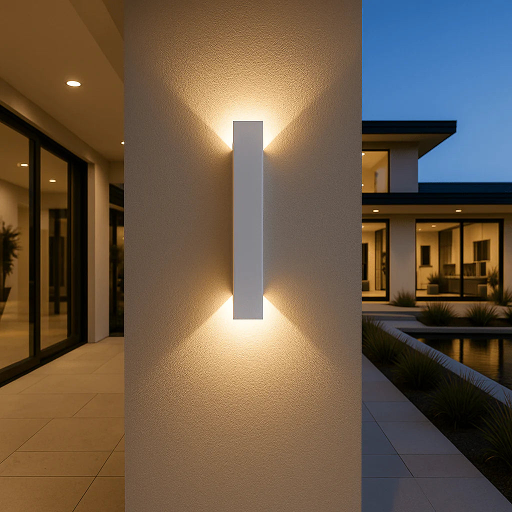 Stilvolle LED-Außenwandleuchte – Architektonisches Up & Down Licht, wetterfest