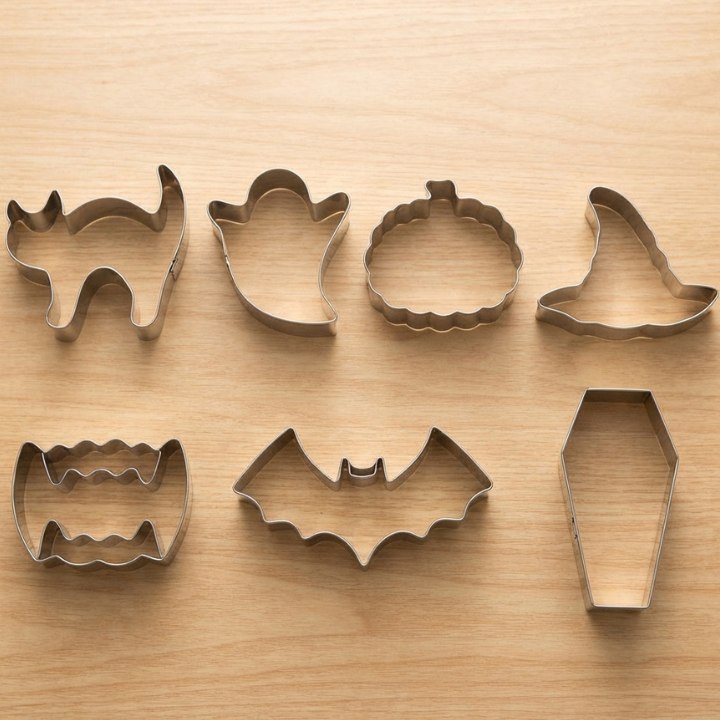 Halloween Ausstechformen 7-teiliges Set aus Edelstahl