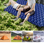 Camping air mattress for 2 with built-in pump and pillows