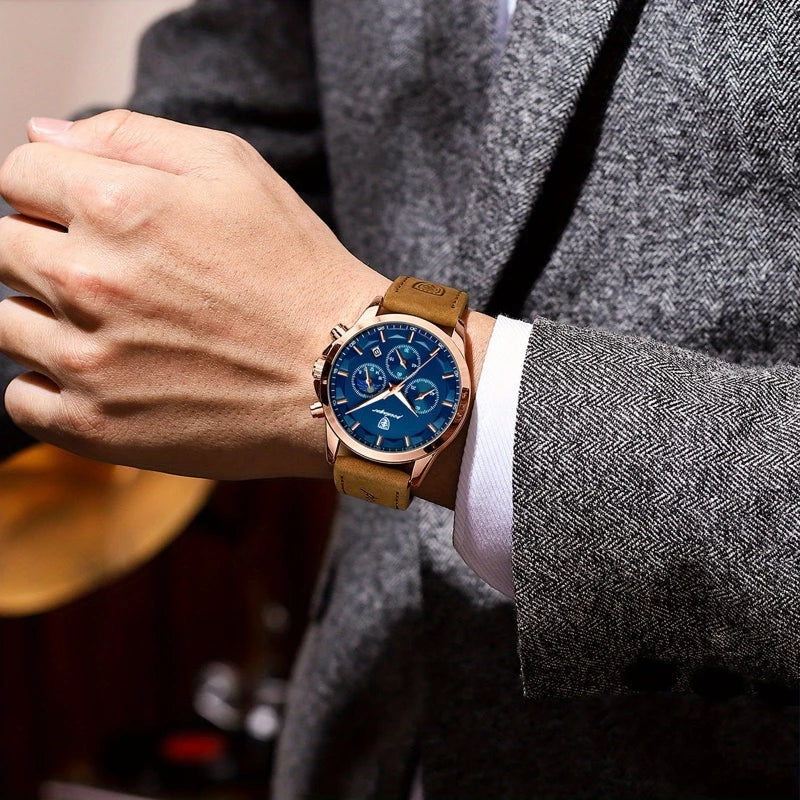 Men's chronograph with waterproof case