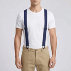 Men's adjustable suspenders with Y-back