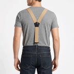 Men's adjustable suspenders with Y-back