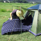 Camping air mattress for 2 with built-in pump and pillows